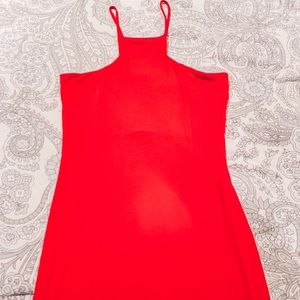Express Red Form Fitting Dress